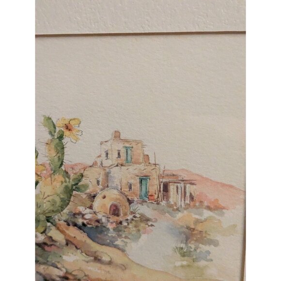 Watercolor Painting Signed By Faulkner With Copper Frame 10.5" X 8" - Picture 11 of 11
